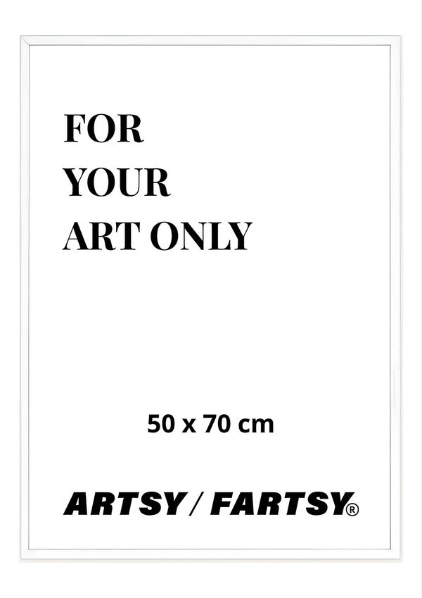 White Wooden Frame 50x70 cm