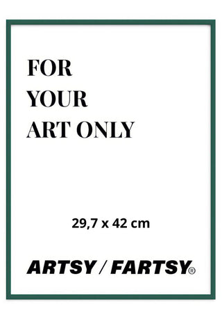 Green Wooden Frame 30x42 cm