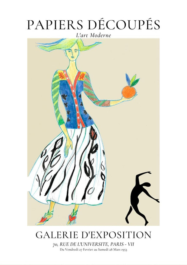 Von französischer Kunst inspiriertes Collagen-Poster
