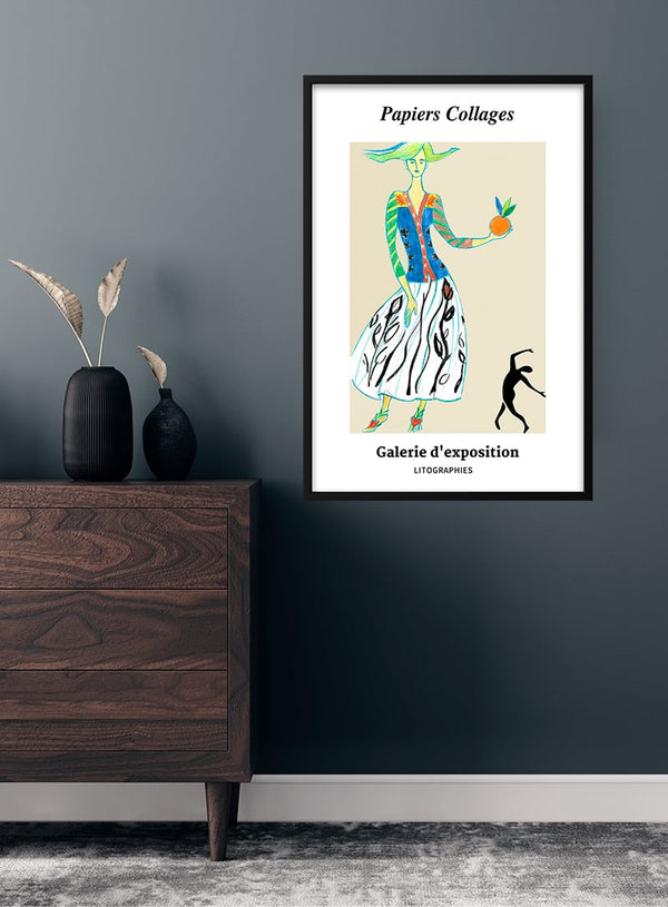 Von französischer Kunst inspiriertes Collagen-Poster