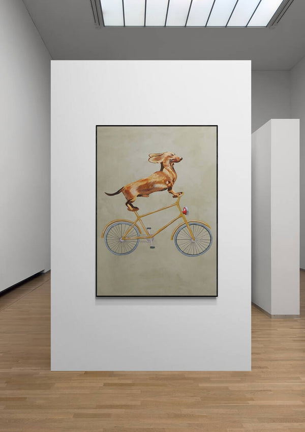 Daschund auf dem Fahrrad - Coco de Paris