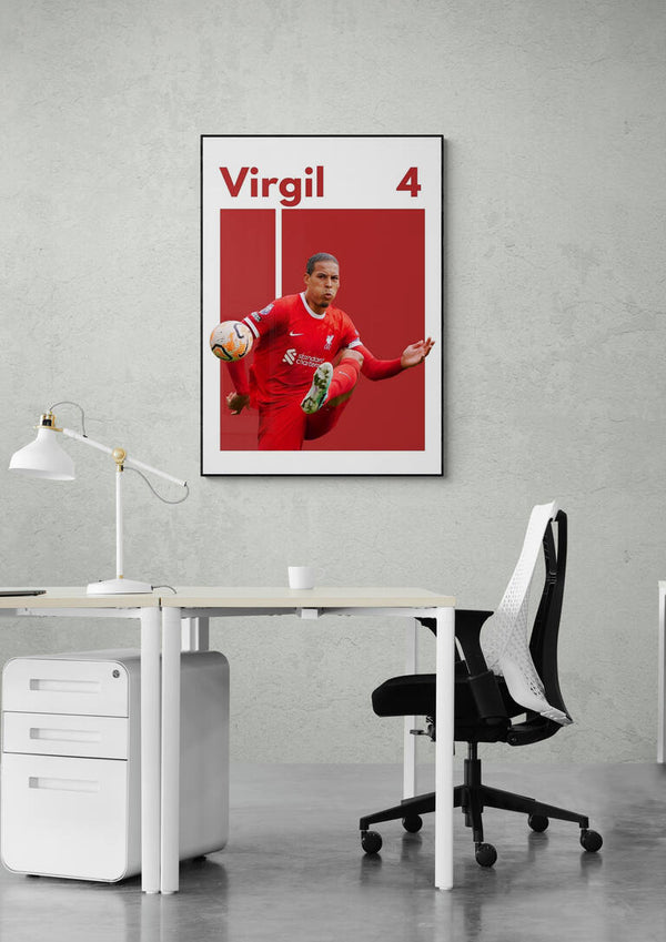 Virgil van Dijk Fußballplakat