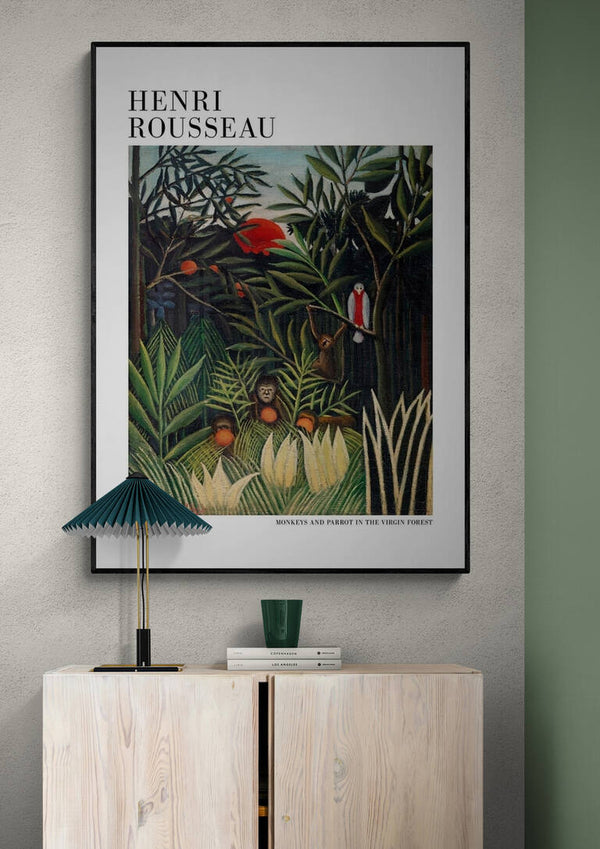 Affen und Papagei - Henri Rousseau