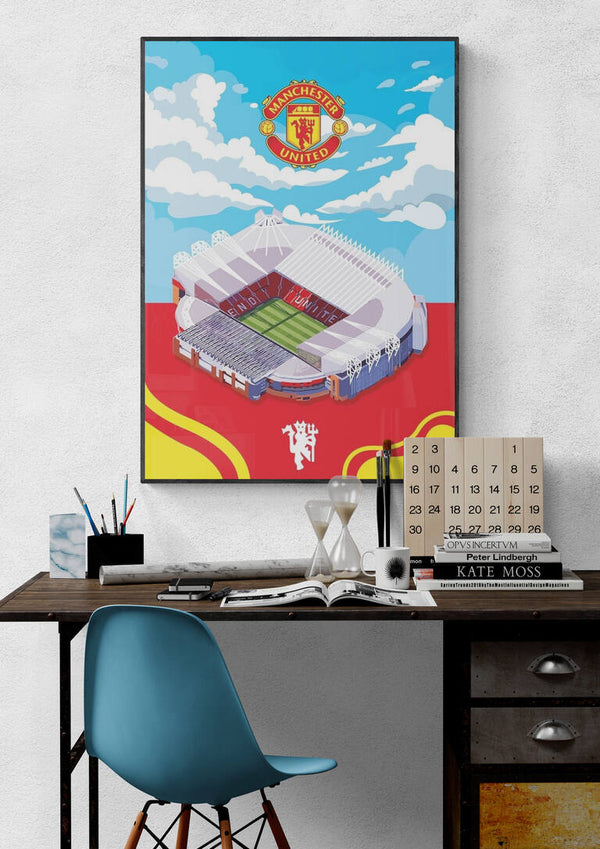 Old Trafford Manchester United Fußballposter