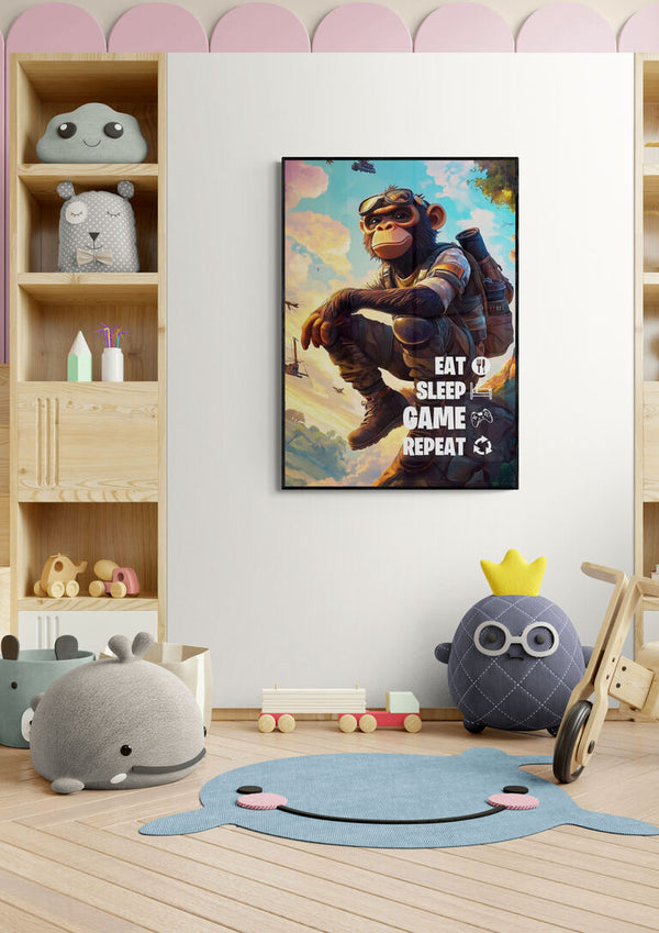 Eat Sleep Spiel Poster